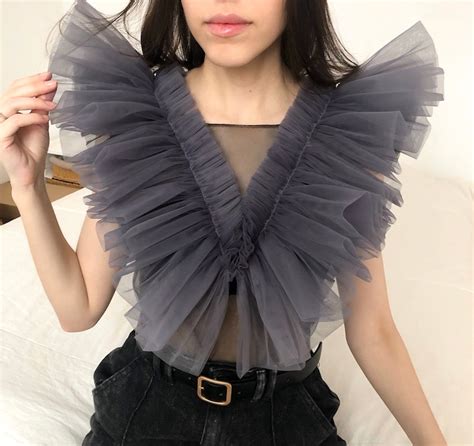 fluffy tulle top|ruffle tulle jacket.